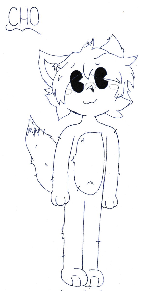 Meat_Shtick's tweet photo. @choffu_nuggs But I made the body crap, and I didn't have ink so I used blue pen https://t.co/2TBP23Pf6h