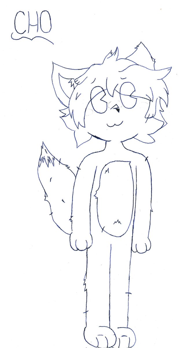 Meat_Shtick's tweet photo. @choffu_nuggs But I made the body crap, and I didn't have ink so I used blue pen https://t.co/2TBP23Pf6h
