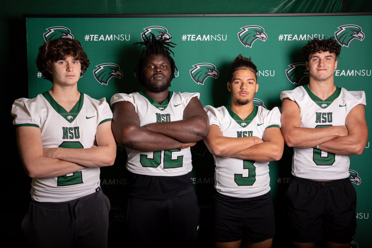 Had great time at  @NSU_Football last weekend! Thanks @CoachGuyse 🤝#RiseHigh #TeamNSU @DentonGuyer_FB 
@ReedHeim  @kylekeese