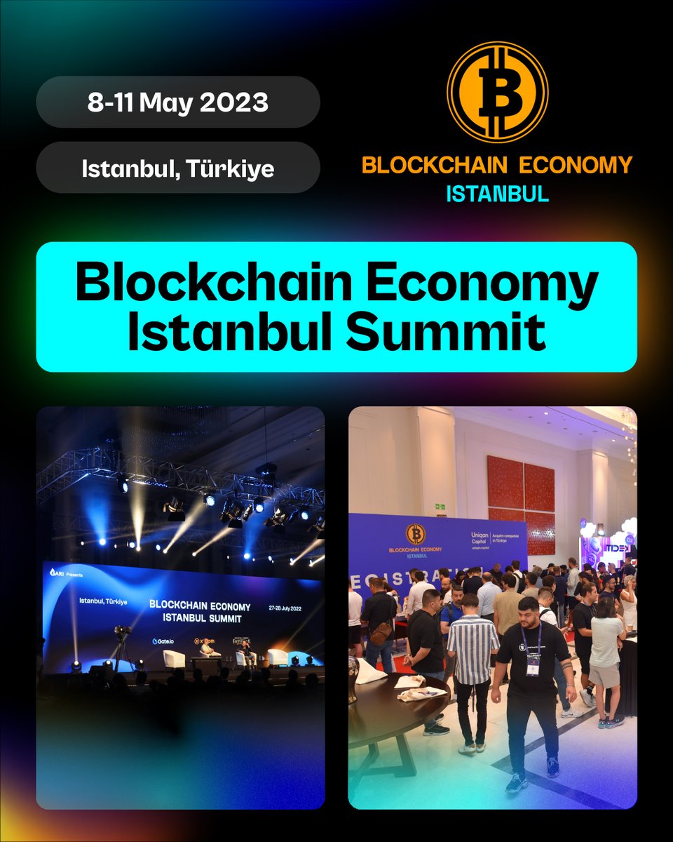 beincrypto's tweet photo. Eurasia’s Largest Blockchain Event for 5 years in a row - #BESUMMIT Istanbul 2023 is around the corner 💥

The A-Z of the Blockchain & Crypto ecosystem is coming together in the city with more than 16 mln crypto users.

While @okx, @BITMAINtech, @MEXC_Global, @WhiteBit, @b2broker_net, Aron Groups Broker, @WeAreSaitama, @foxifytrade are only some from the sponsor list, the speaker lineup includes the following names:

- Meltem Acet
Master of Ceremony, Show TV News Anchor @MeltemAcet

- Lennix Lai
Managing Director, Financial Market at @lennixokx

- Michaël van de Poppe
Investor, Analyst @CryptoMichNL

- Adrian Zduńczyk
Chartered Market Technician, Founder of The Birb Nest @crypto_birb

- Ayhan Demirci
Director, Data and Analytics at KoçDigital @likyad

- Koray Kocabaş
Director of Big Data Analytics at Demirören Teknoloji @koraykocabas

- Ramazan Sarı
Digital Innovation and Business Development at Turkish Airlines

- Toya Zang
CMO at @BITCryptoXchg

- Hamza Yardımcıoğlu
Author – Tv Producer @hyardimcioglu

- Kaan Gülten
CEO at Webtures @kaangulten

This 7th edition of @BEconomy_HQ will have 3k+ attendees from 80+ countries.

🔗 More information here: https://t.co/MVpF7YkOud

🎫 Use our promo code: BEINCRYPTO15