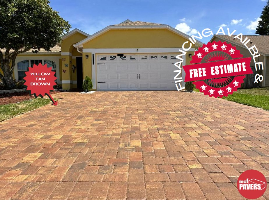 PaversBig's tweet image. Yellow Tan Brown Pavers on Driveway!!!
Contact us for more info:
bigpavers@gmail.com
Visit our website for more!
bigpavers.com
Designing pavers the way you like!
#pavers #brickpavers #driveway 
#drivewaypavers #paversnearme