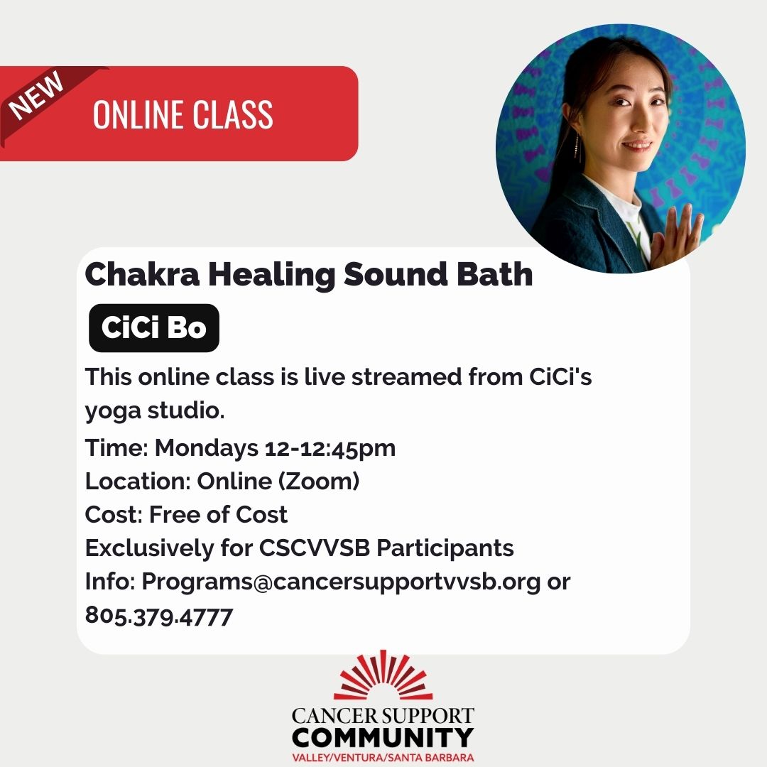 CSCVVSB's tweet image. New Class Alert: Chakra Healing Sound Bath Mondays at 12pm! Sign up here: ow.ly/XmLJ50Nv0Ps