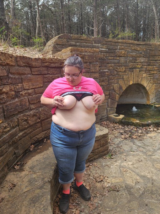 A Lil #publicnudity in front of  #hillsidespring while hiking today!! See more on my #onlyfanspage!!