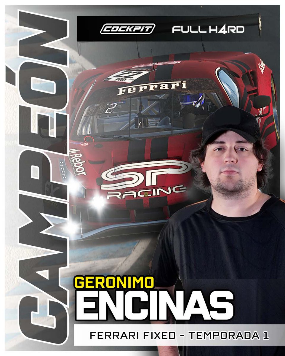 ¡GERÓNIMO ENCINAS CAMPEÓN DE FERRARI FIXED CHALLENGE! 🏆
Luego de una reñida definición, el piloto de La Plata se coronó en nuestro primer temporada de Ferrari en iRacing! ⚔️

🔴 Reviví la fecha por youtube.com/autodromovirtu…