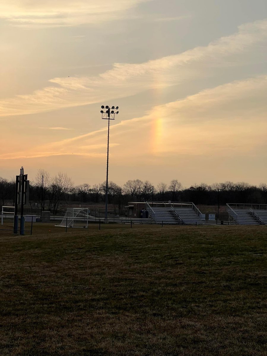Rainbow over the Dunlap soccer fields this morning before Tessa’s funeral. ⚽️💕🌈