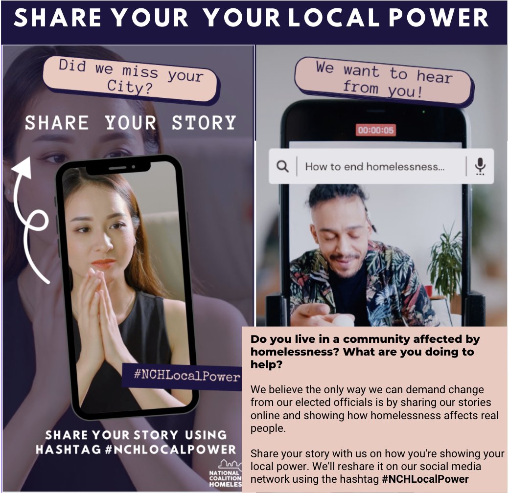 calwellness's tweet photo. 🗣️ @NationalHomeles: Do you live in a community affected by homelessness? What are you doing to help? 
Share your story with them on how you're showing your local power! They will reshare it on their social media network using the hashtag #NCHLocalPower https://t.co/Xf7xKtLv0G