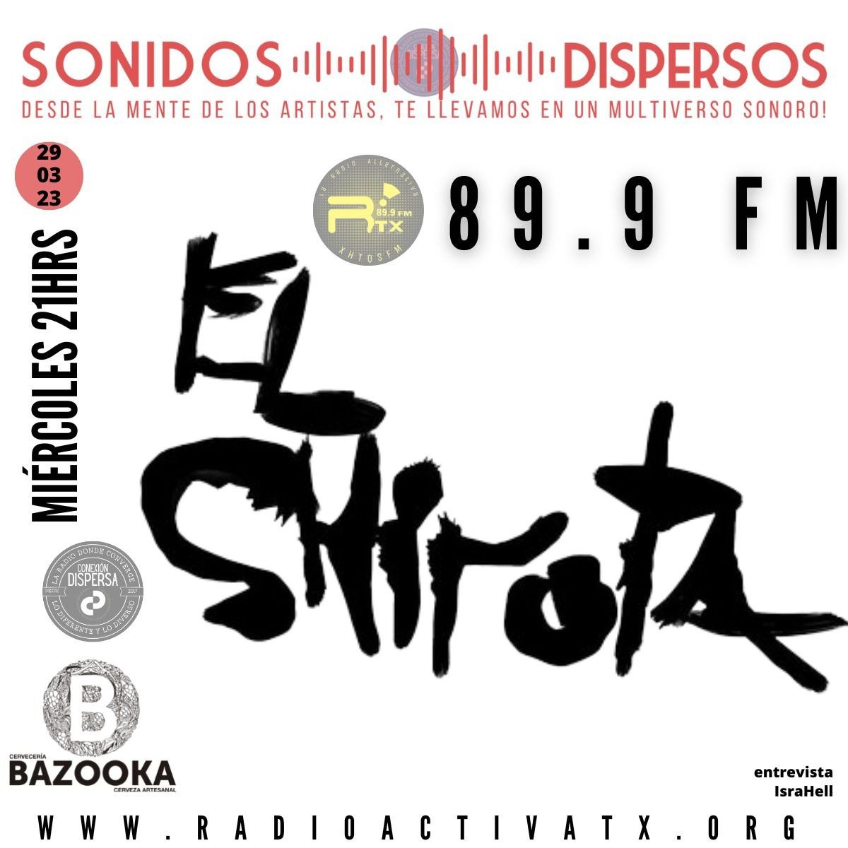 Miércoles de #SonidosDispersos <a href="/RadioactivaTx/">Radioactiva TX</a> y Jueves #podcast <a href="/CDispersa/">Conexion Dispersa</a> entrevista con <a href="/elshirota/">El Shirota</a> desde #CerveceríaBazooka en punto de las #21hrs radioactivatx.org <a href="/IsrahellShow/">israhellShow</a>