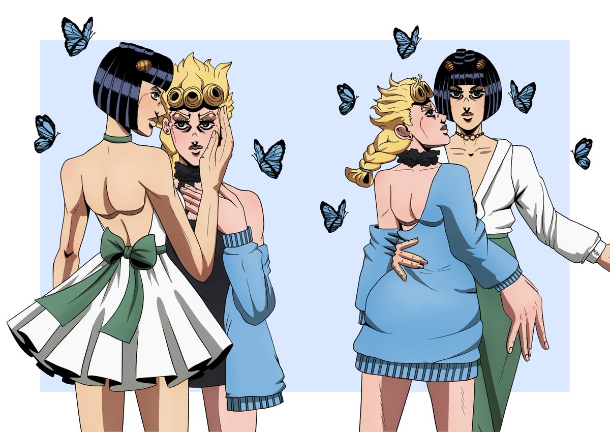 skyphoenixbloom's tweet photo. cw // genderbending

@bgbevents 
[Jojo’s Bizarre Adventure Part 5]
Happy BruGioversary! Here’s a drawing of Fem!Giorno and Fem!Bruno to celebrate...
#JJBA #VentoAureo #GoldenWind #brugio #giobru https://t.co/zDte6cv2dw