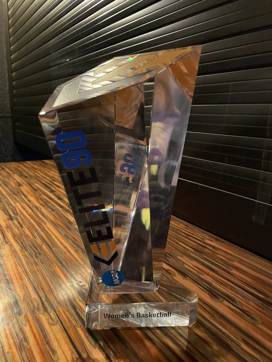 We are at the Final Four Salute Party honoring the teams and <a href="/sgoodman40/">Sharon Goodman</a> just received the Elite 90 Award, recognizing the highest GPA among all competing athletes! Congrats, Sharon! We are so happy for you &amp; proud of you!