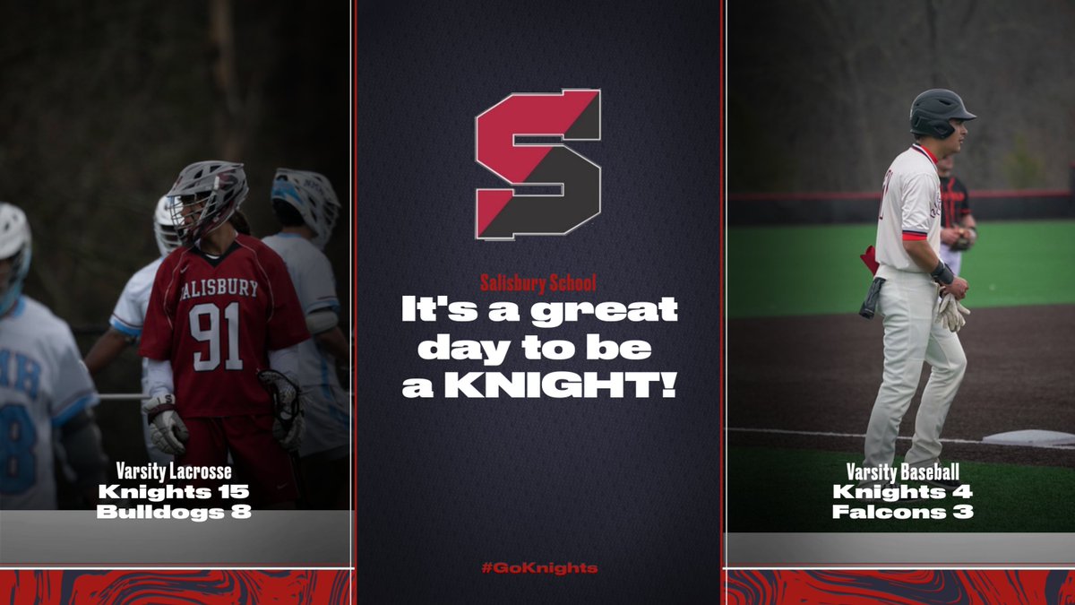 Great home opening day for both <a href="/burylax/">Salisbury Lacrosse</a> and <a href="/SarumBaseball/">Salisbury Baseball</a>. #GoKnights #BuryBoys