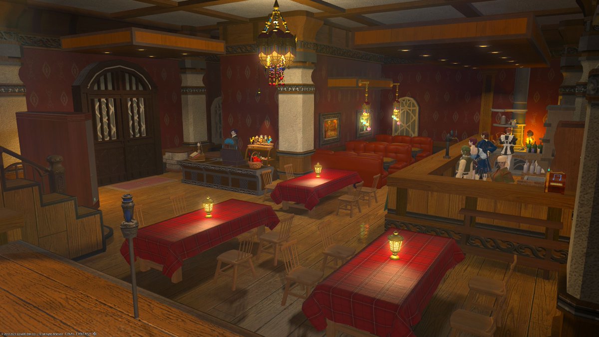 FoodRoe's tweet photo. #FoxclonHousing #FFXIVHousing
Theme: Restaurant and Karaoke Club
Estate Name: Redwood Tavern
Estate Owner: Scarlet Falcon
Estate Location: Hyperion, Mist, Ward 16, Plot 1
Comment: Please enjoy a dinner and a show! Owners' rooms on the 2nd floor. https://t.co/qGVV178AfV