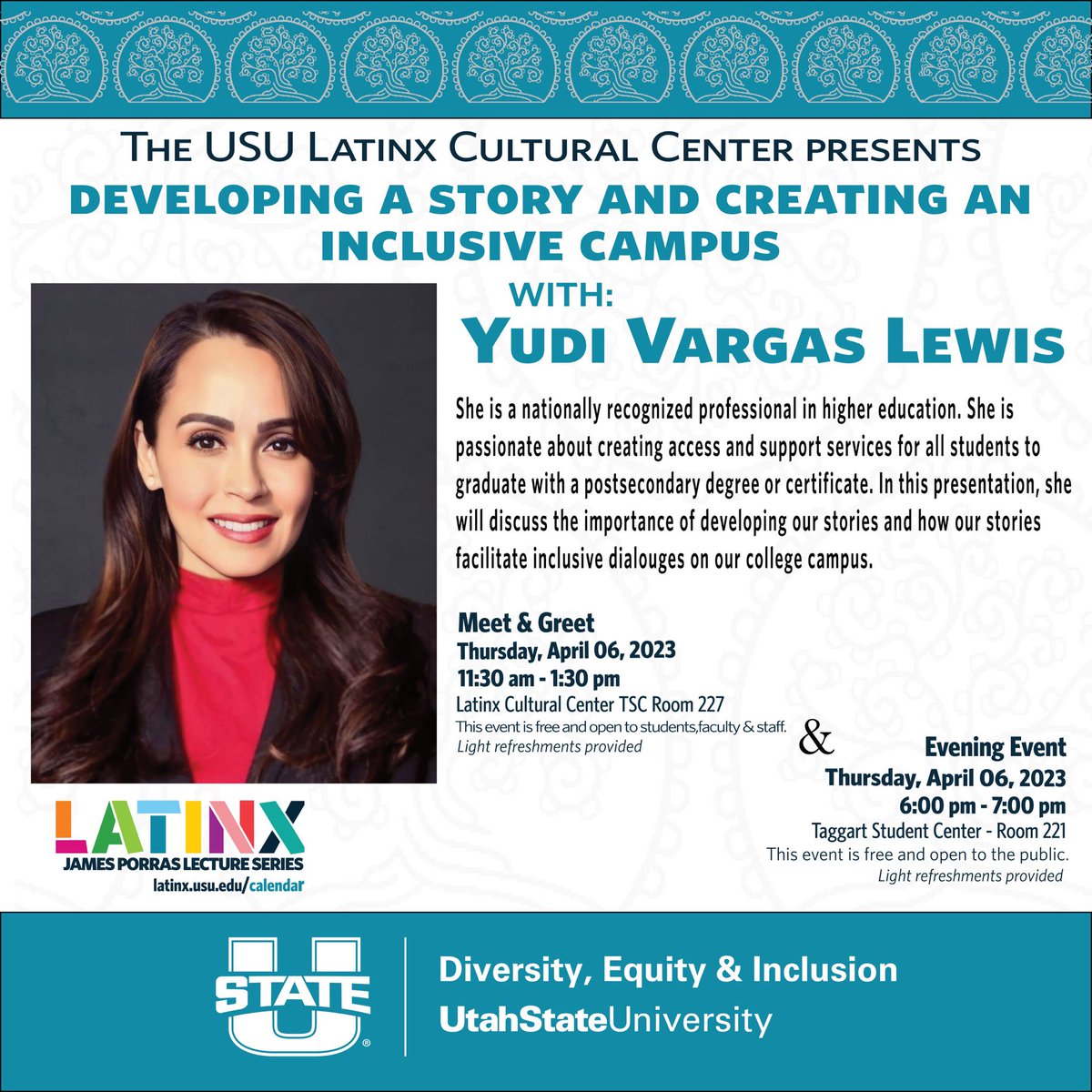It’s that time of year for our signature speaker!😱🤩 Don’t miss out on meeting with Yudi Vargas Lewis she will have two events that include a meet and greet, plus a presentation in the evening. We’re so excited to hear her talk NEXT THURSDAY.🙌🙌