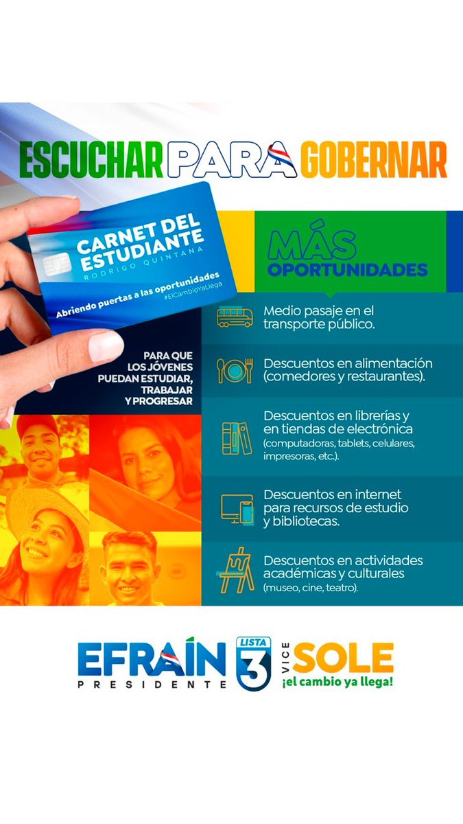 hector_vera_'s tweet photo. Hoy desde la @concertacionpy presentamos propuesta para los estudiantes, la Tarjeta del estudiante “Rodrigo Quintana” que entre muchos beneficios, está la  inclusión en la ley del boleto estudiantil a los estudiantes universitarios https://t.co/4w15ILq1Gt