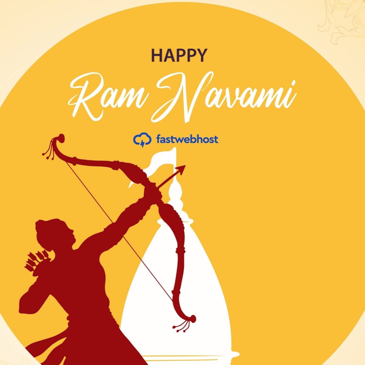 FastWebHostIN's tweet image. May Lord Ram shower his divine blessings upon you and your loved ones on this auspicious occasion. #RamNavami #SriRam #FastWebHost