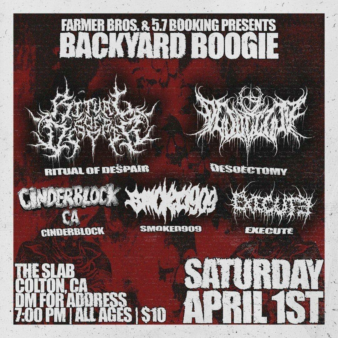 DESOECTOMY's tweet photo. This weekend 🩸🔨 #socal #ie #slam https://t.co/Iz1gBsI4Pw