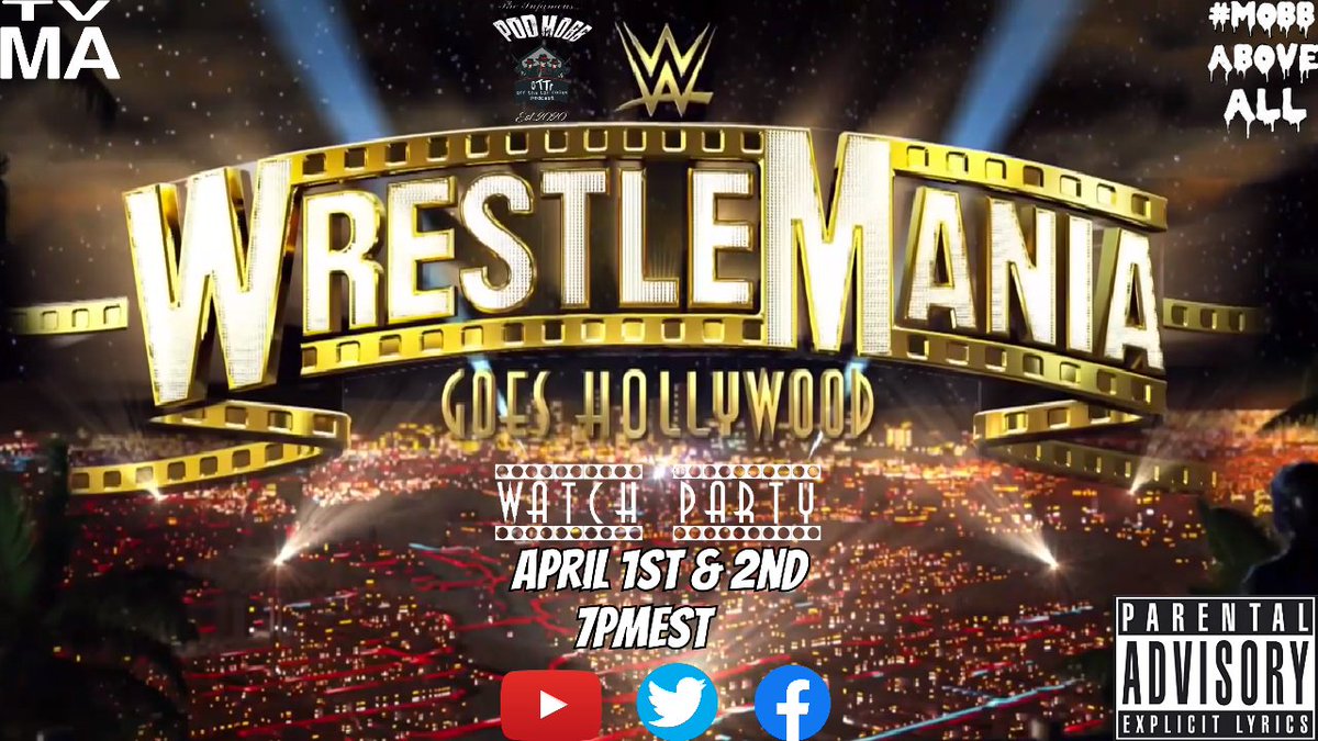 OTTRMobb's tweet photo. Our #WatchPartyWeekend  ROH Supercard of Honor Friday 7pmEST, Saturday: NXT Stand &amp; Deliver 1pmEST/WWE Wrestlemania 39 Night One 7pmEST &amp; Wrestlemania Night 2 7pmEST on the O.T.T.R Network 
#WrestleManiaWeek #WrestlingCommunity #WatchAlong #WatchParty #WrestleMania39 https://t.co/yZz4IU34Ec