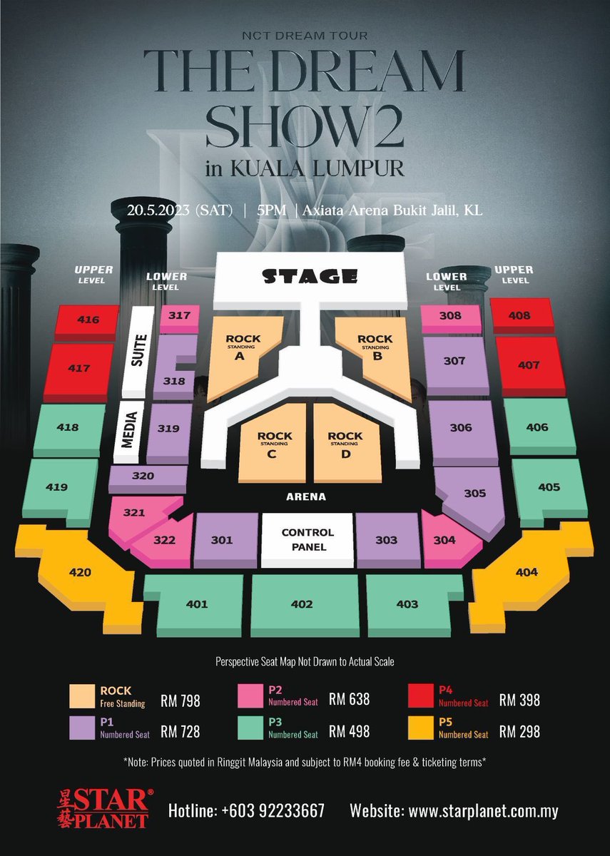 NCT DREAM TOUR ‘THE DREAM SHOW2 : In A DREAM’ in KUALA LUMPUR 

SEATING PLAN