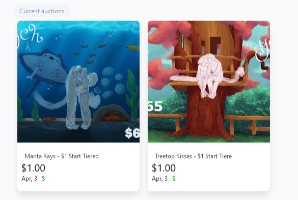 hamscommissions's tweet photo. new week, new spread of $1 start auctions on commishes 8)
https://t.co/eWz3IGPIqt
any species/genders, all trans friendly! no need to have an account to place your bid ;w;
enjoy! <3
#hamsart #furry #ych #commissionsopen https://t.co/uMGcBvF8vW