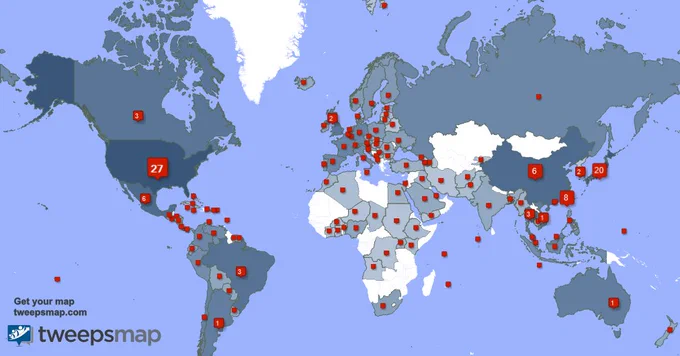 My followers are in USA(27%), Japan(20%)Get your  