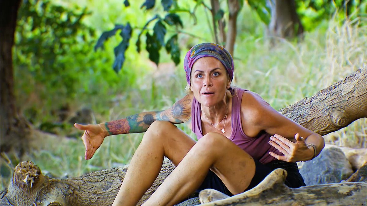 suRYvor's tweet photo. Carolyn watching Brandon and Danny “bro out” is perfection #Survivor #Survivor44 https://t.co/L76Mji21SE