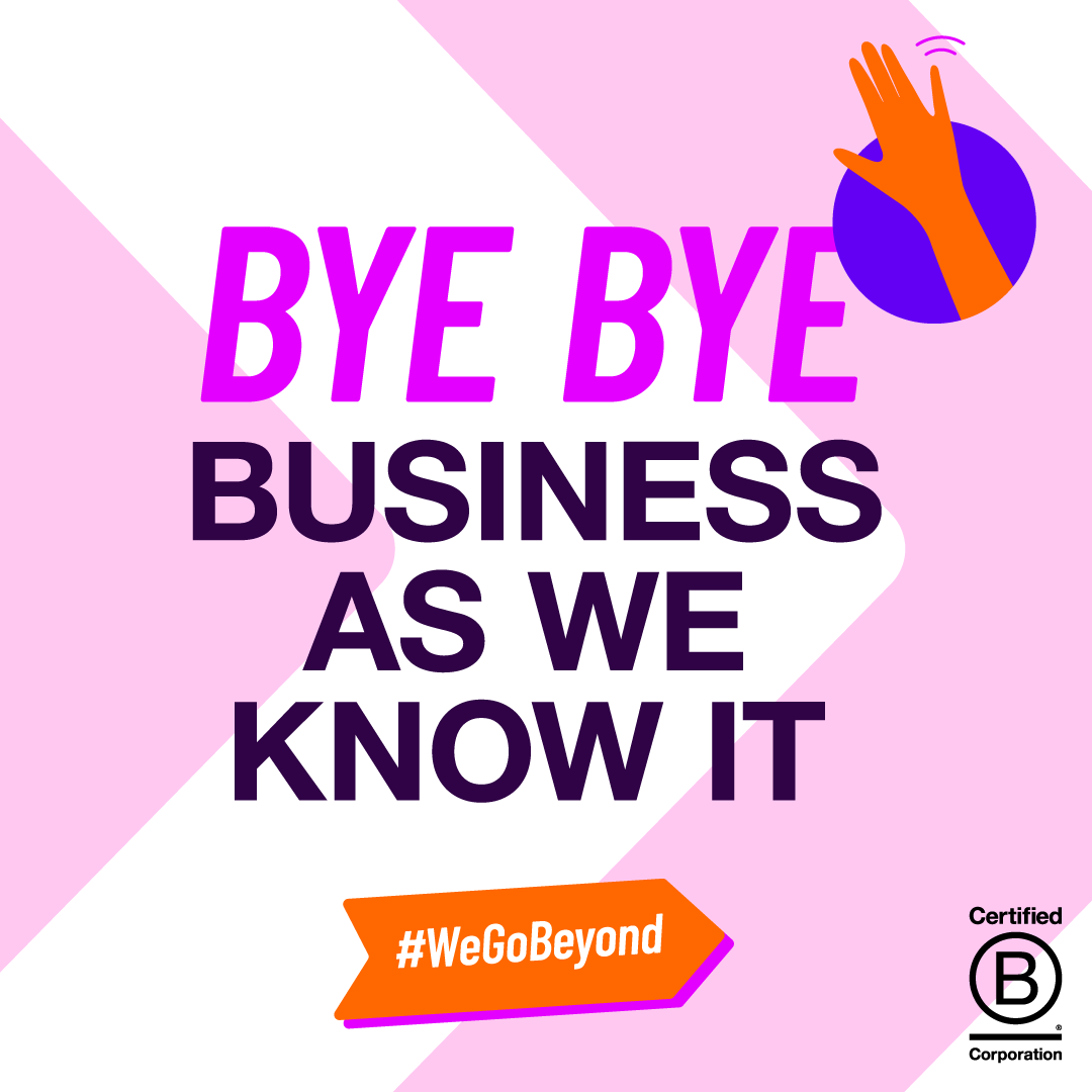 rethinkitapp's tweet photo. #BCorpMonth ends soon, but this isn't farewell. We've worked hard to wave goodbye to unsustainable business practices. Being a #BCorp means moving forward to make a positive mark on the world. Every day we'll go above and beyond to improve students' &amp; educators' #mentalhealth. https://t.co/FJM1riszrL