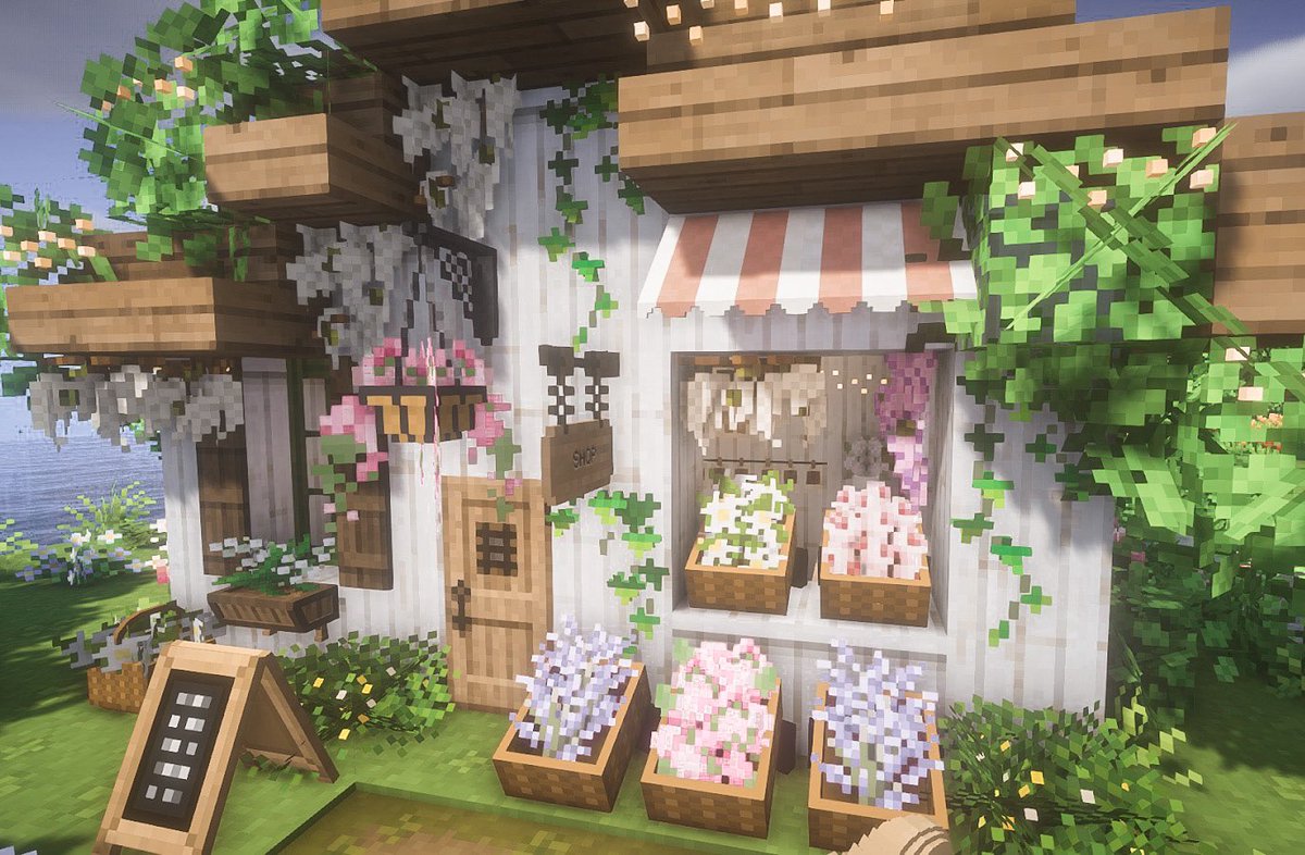 cupofsar's tweet photo. minecraft flower shop 💐 https://t.co/o5LsjQjNhR