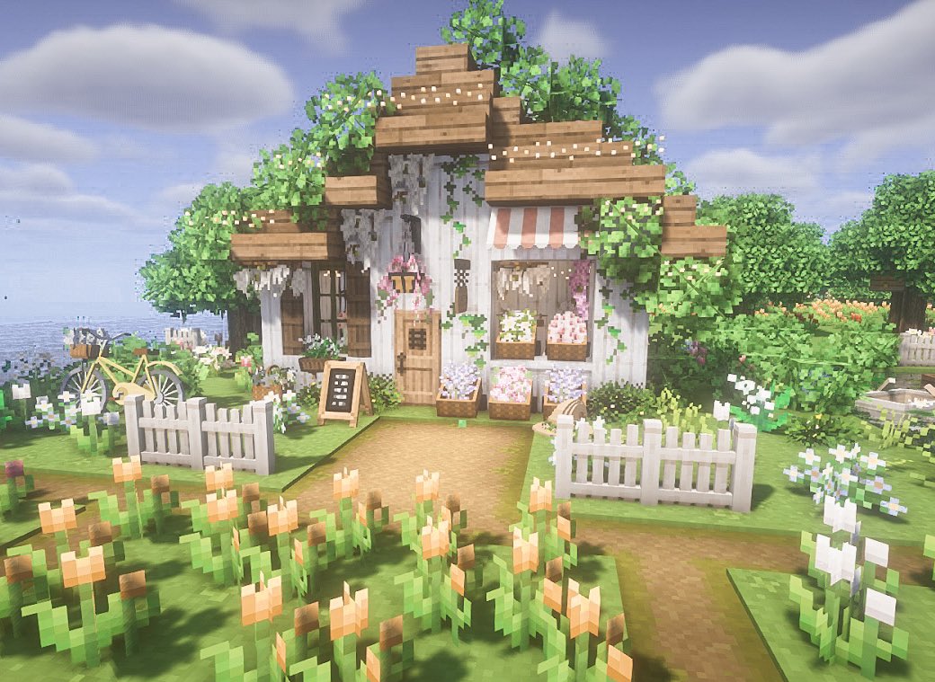 cupofsar's tweet photo. minecraft flower shop 💐 https://t.co/o5LsjQjNhR