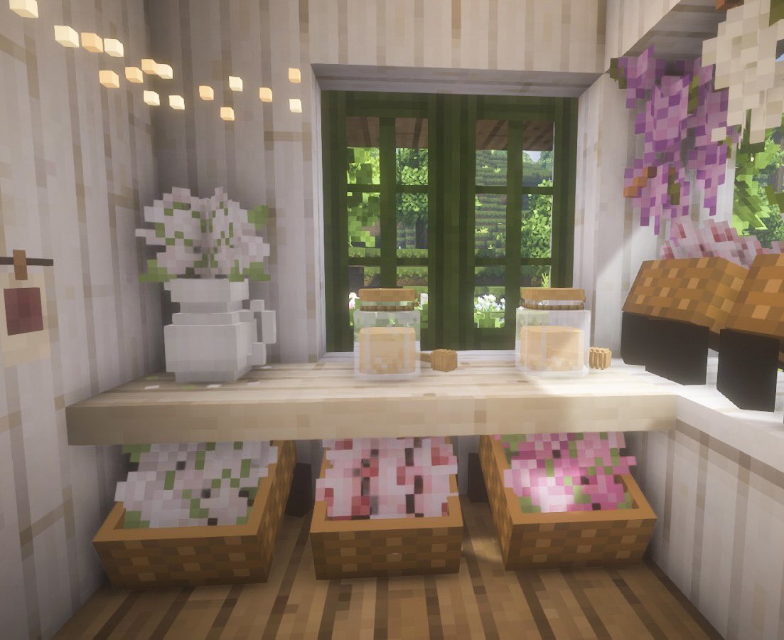 cupofsar's tweet photo. minecraft flower shop 💐 https://t.co/o5LsjQjNhR