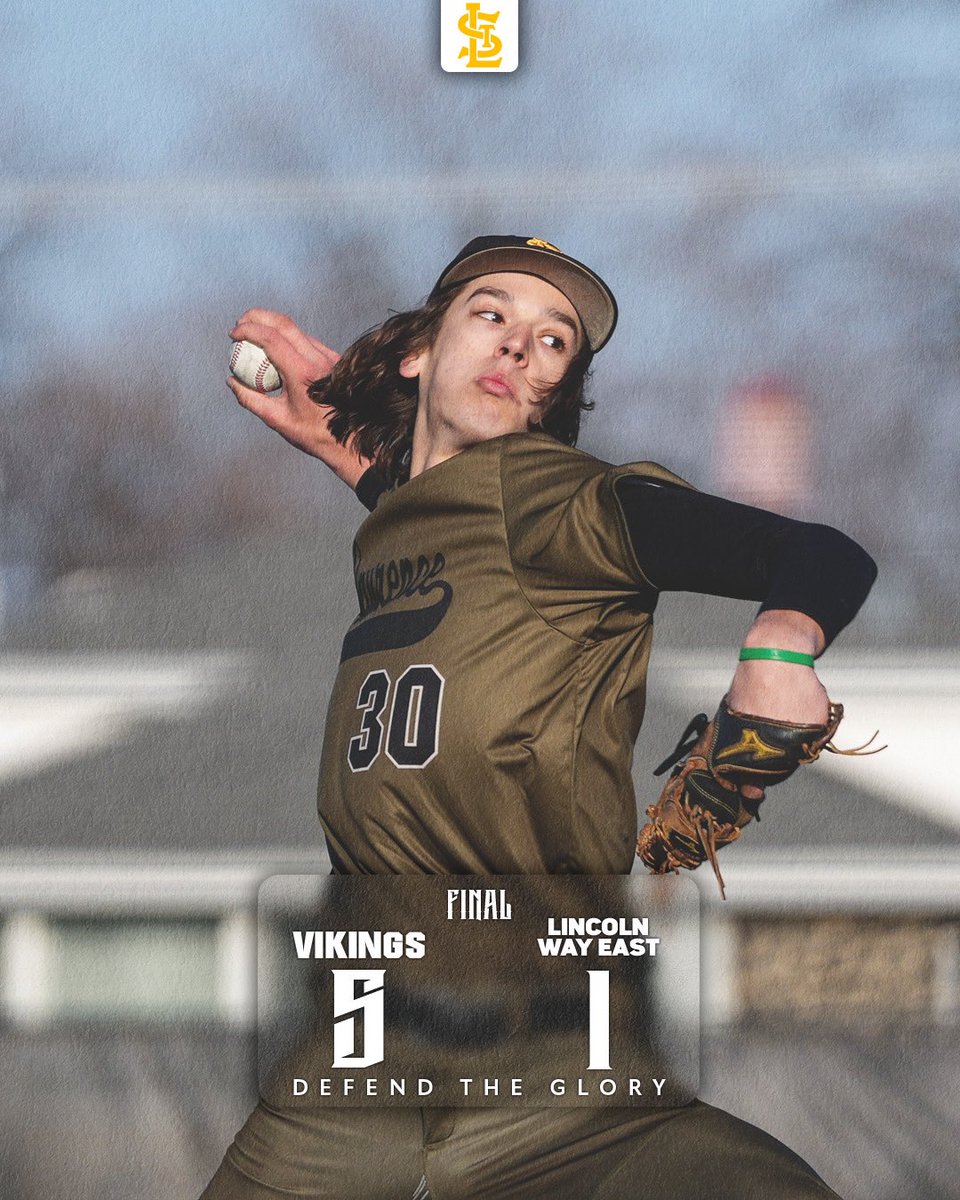 We improved to 6-0 with today’s win over Lincoln Way East at Viking Field! DJ Helwig was electric going 6 1/3 allowing 1 run and striking out 10! #VikingWarriors