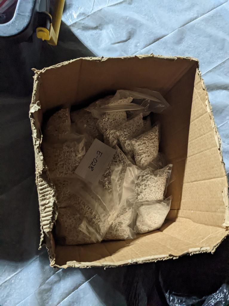 FBILosAngeles's tweet photo. The #FBI & partners seized an illegal drug lab in #OC w/2000+ kilos of illicit pill products, including suspected counterfeit Xanax, bath salts & meth in production or set for distribution. #LAIMPACT @CBP @DEAHQ @SouthGatePD @AlhambraPolice @IrvinePolice @LAPDHQ @USAO_LosAngeles https://t.co/JBvws8crJI