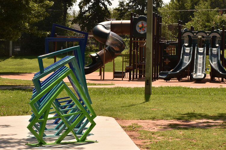 carlitecarfangs's tweet photo. @AmericanFietser Agree. Just adding in that @CityOfOKC has an ordinance that 1% of all public construction projects must go to art. Thankfully, we have good artists who do things well when the art supplements @bikewalkokc1 projects. Like @BeaMayorca's EVOLVE https://t.co/g5yFsP789f https://t.co/PrEW97Qi2c
