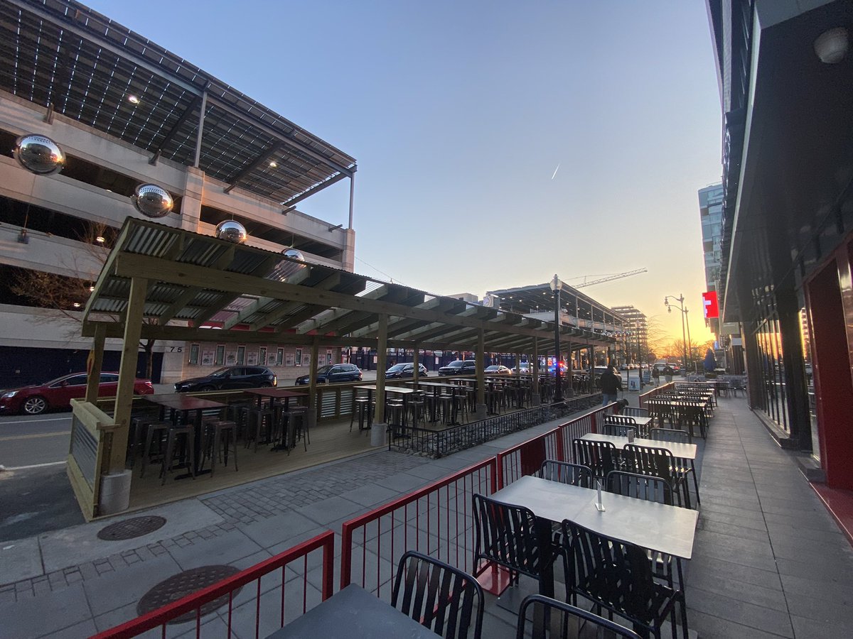 tap99dc's tweet photo. Our new streatery is ready to go in anticipation of Opening Day tomorrow! Let the fun begin! โพ๏ธ๐บ #tap99 #tap99dx https://t.co/YHVTA5eEIC