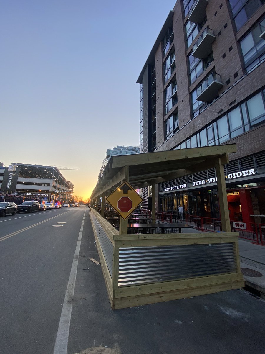 tap99dc's tweet photo. Our new streatery is ready to go in anticipation of Opening Day tomorrow! Let the fun begin! โพ๏ธ๐บ #tap99 #tap99dx https://t.co/YHVTA5eEIC