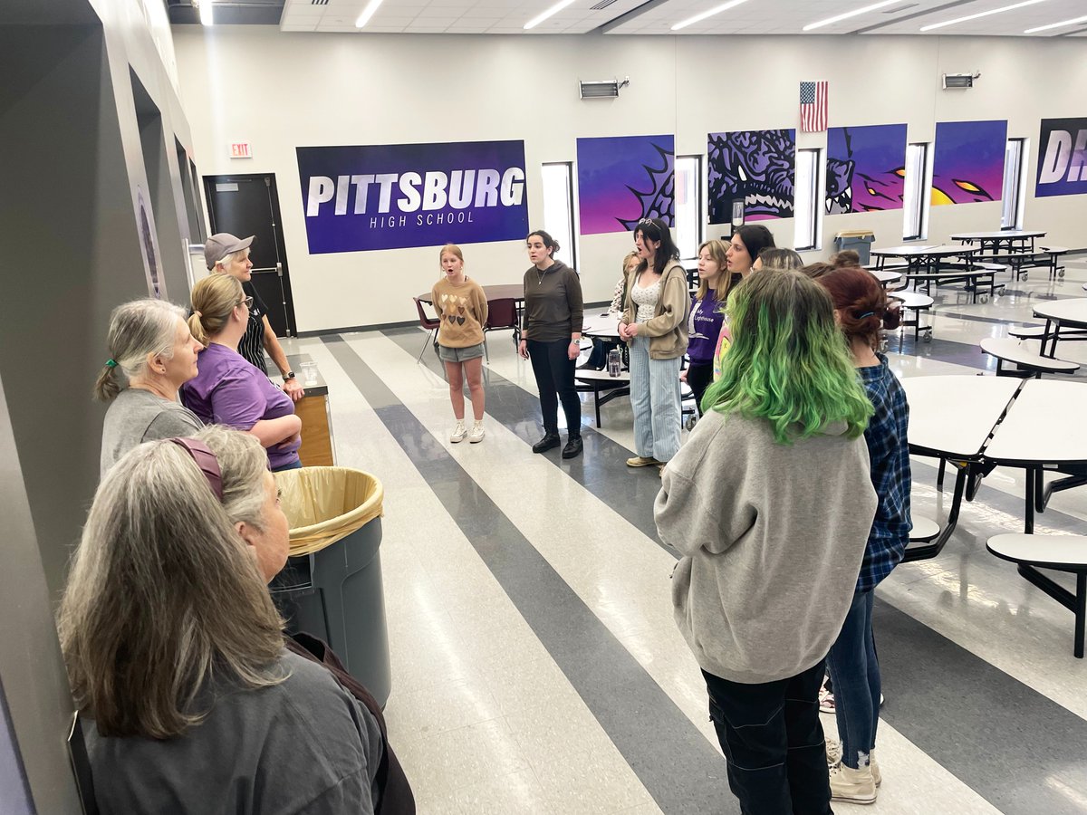 To much applause, the PHS Treble Ensemble serenaded PHS staff today to prepare for the Regional Festival this Saturday. #DragonExcellence