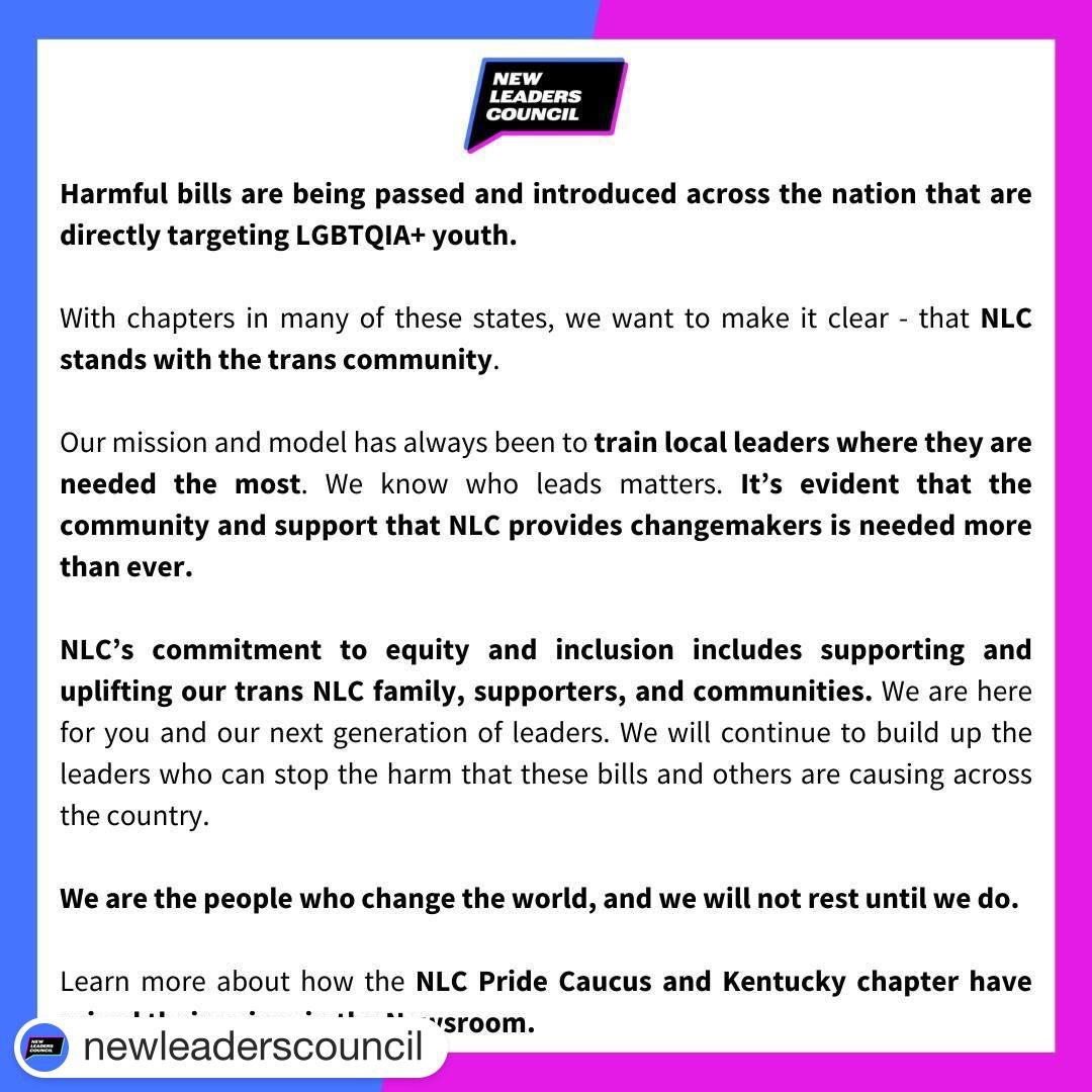 We stand with the trans community. 🏳️‍🌈