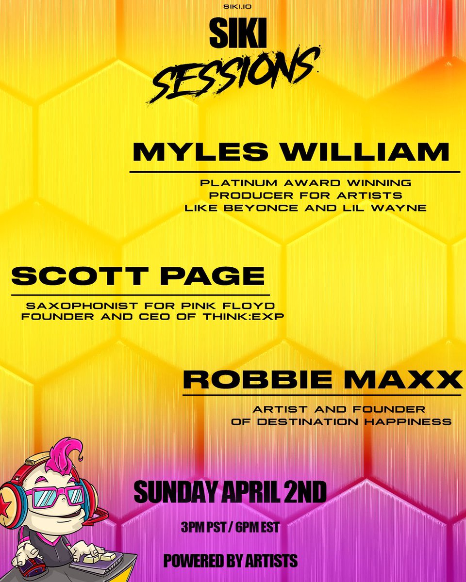 It’s about that time!! We will be hosting our first SIKI session this Sunday on SIKI with the industries finest. <a href="/IamMylesWilliam/">Myles William</a> <a href="/iamscottpage/">Scott Page</a> and Robbie Maxx. We will be showcasing how SIKI works and discussing some future streams coming your way.🚀

<a href="/HBAR_foundation/">@HederaFndn</a> #HBAR
