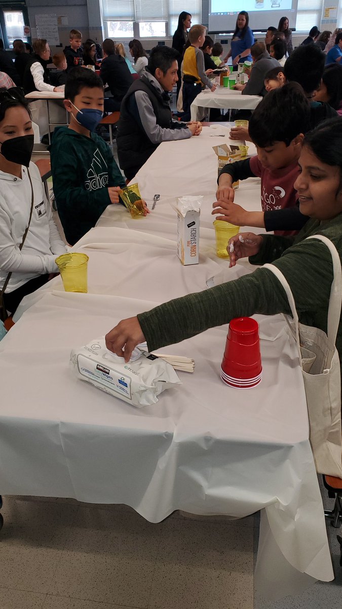 We loved having SO many family members join in the learning today!  Our 2nd graders explored states of matter and our family members learned right along with us.  We had moms, dads, grandparents, older siblings (and some tiny siblings too)!  <a href="/StenwoodES/">StenwoodES</a> <a href="/StenwoodElemPTA/">Stenwood Elem PTA</a> <a href="/FCPSR2/">FCPS Region 2</a>