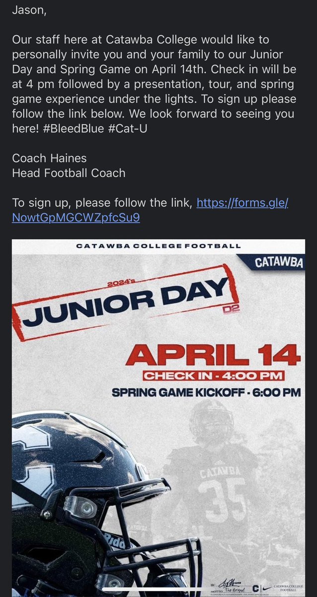 iamFisher33's tweet photo. Extremely grateful for the invite @CoachVellucci! I look forward to being on campus and the spring game!  @RecruitGeorgia @_Coach_Williams @jwindon35 @coachflem33 https://t.co/wDZP6H4N5u