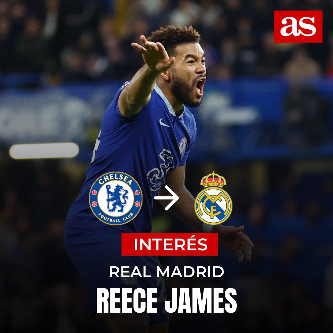 SeputarMadrid's tweet photo. BREAKING 🚨 | Real Madrid tertarik untuk merekrut Reece James dari #CFC musim panas ini untuk menyelesaikan masalah bek kanan mereka. Di sisi Chelsea, klub London perlu menjual pemain untuk menghindari penalti dan menyeimbangkan rekening klub. 👀🏴󠁧󠁢󠁥󠁮󠁧󠁿 #RumorTransfer ↔️ [📰 AS] https://t.co/32HVBQB0LF