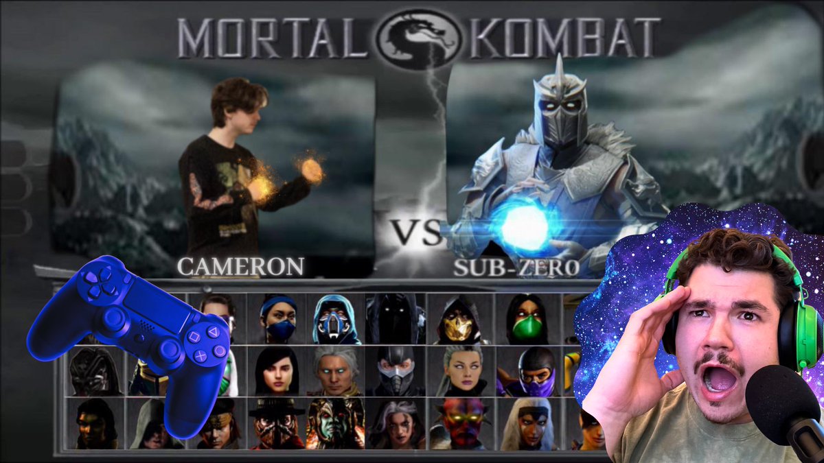 MonsterCrazyPod's tweet image. Cameron got Tron’d into Mortal Kombat while studying Reptile for our next ep. The only way to get him out is to beat each character at their highest difficulty with Cameron selected. It will take me a couple weeks to train and bust him out of there, so hold tight everyone!
