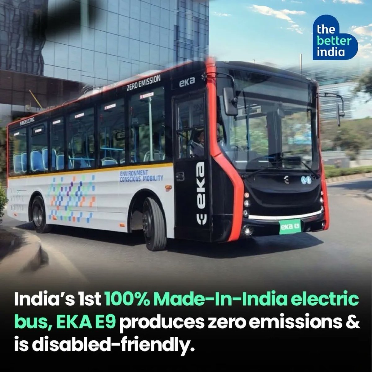 ErikSolheim's tweet photo. Make it in India 🇮🇳!
The first ever Indigenously Developed Electric Bus of India, EKAE9, is
a clean, efficient, and good public transport. The ebus has been thoughtfully anticipated keeping in mind the comfort of the everyday passengers. https://t.co/oeHXn23pO8