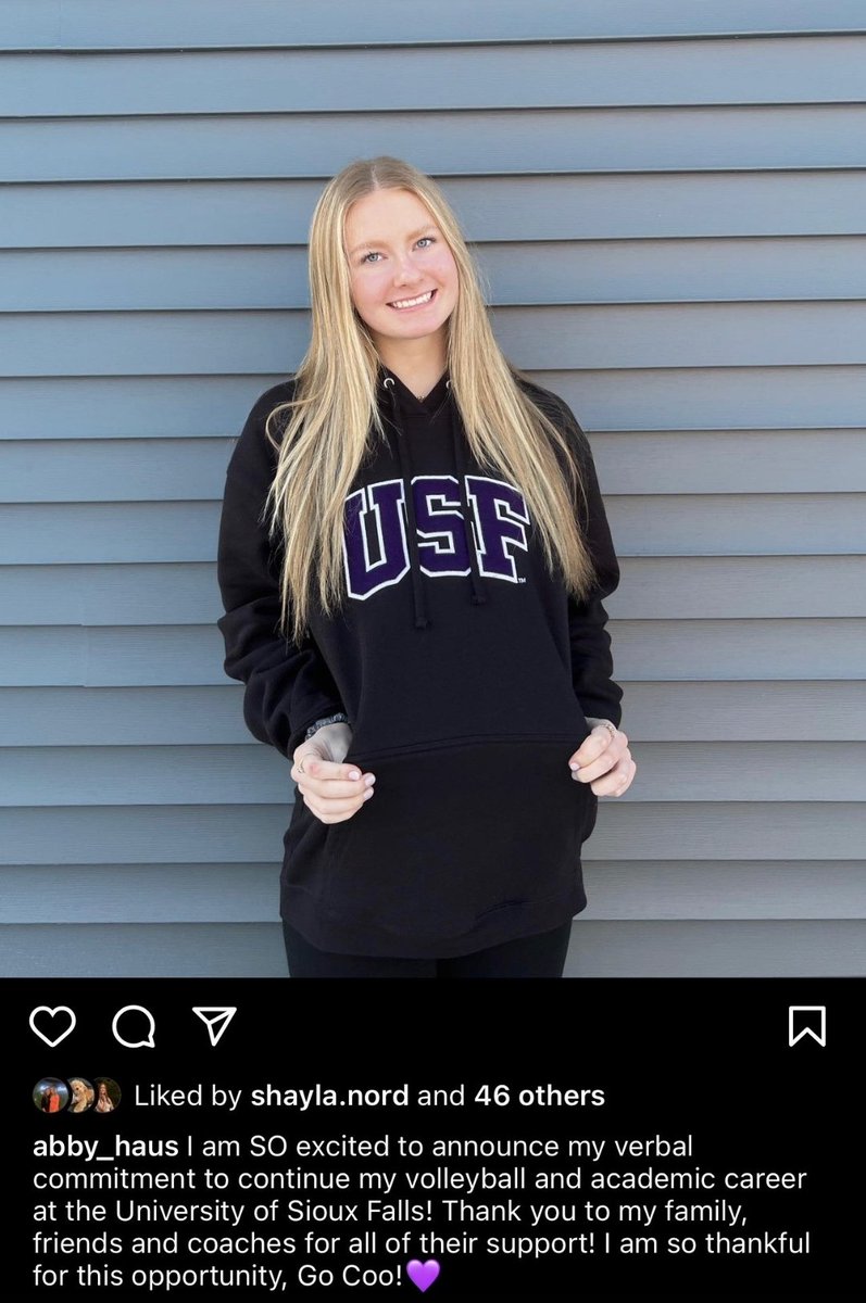 DarrenHaus's tweet photo. Abby, we are so proud of your determination and hard work! Congratulations! We can't wait to see you compete at the next level! She found a family at USF! Thank You USF coaches and players!  Go Cougars! 
Love,
Mom and Dad! https://t.co/laLic6k227