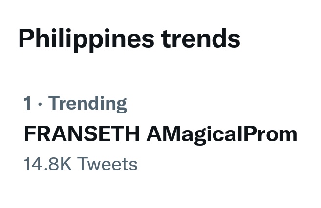 LOOK: #FranSeth is currently top spot trending in the philippines with 14.8K total tweets!

FRANSETH AMahicalProm
#FrancineDiaz #SethFedilin