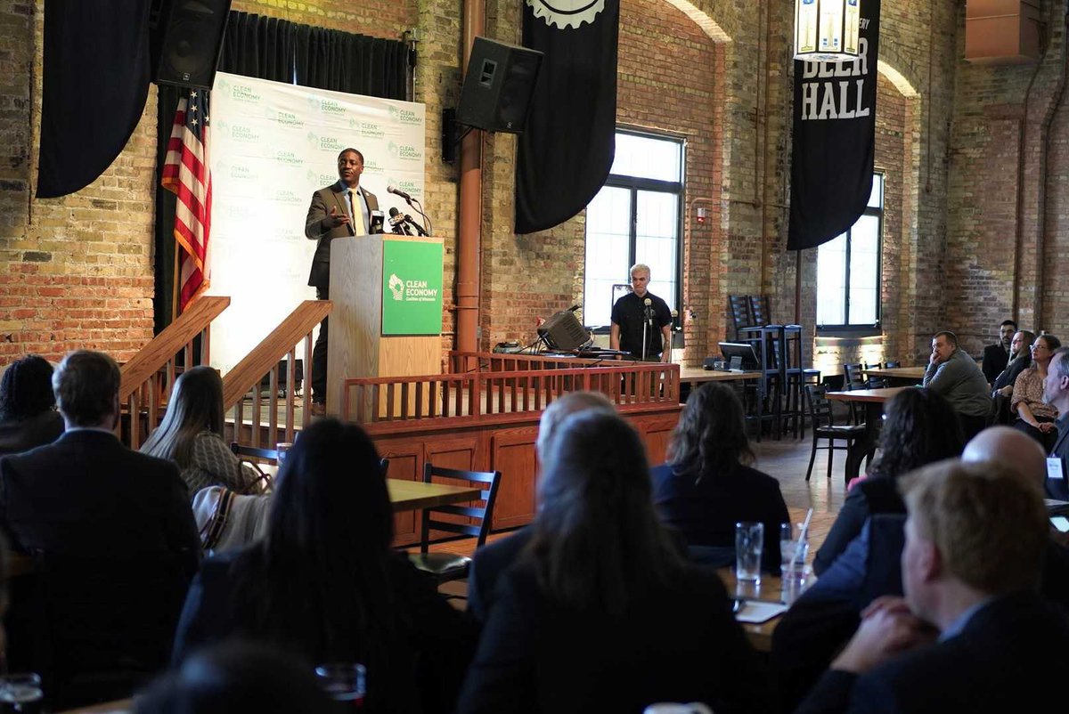 WIConservation's tweet photo. Here's the thing, we can't have a clean energy economy without partnerships. Today was about forming the lasting relationships necessary to meet this critical moment! We're proud to be part of this historic moment with @cleaneconomywi! https://t.co/apuFmdqlWY