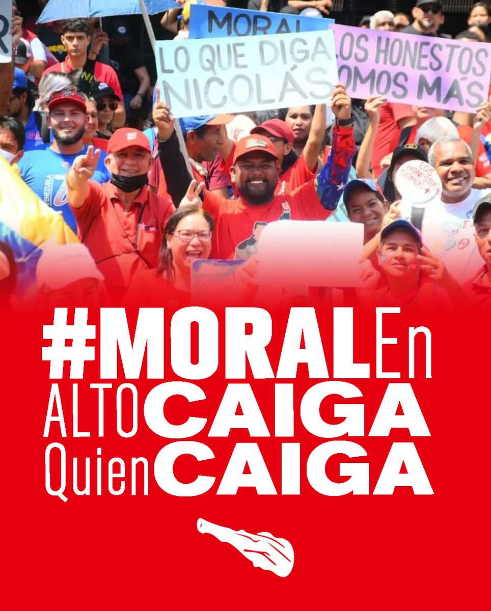 Aquí estamos de pie, dignos y firmes lo que diga <a href="/NicolasMaduro/">Nicolás Maduro</a> 
Los honestos somos más 
#MoralEnAltoCaigaQuienCaiga 
#CorruptosTrasLasRejas 
<a href="/dcabellor/">Diosdado Cabello R</a> <a href="/ConElMazoDando/">Con el Mazo Dando</a> <a href="/PartidoPSUV/">PSUV</a> <a href="/PsuvAragua_ofic/">PartidoPSUVAragua</a> <a href="/Soykarinacarpio/">Karina Carpio</a>
