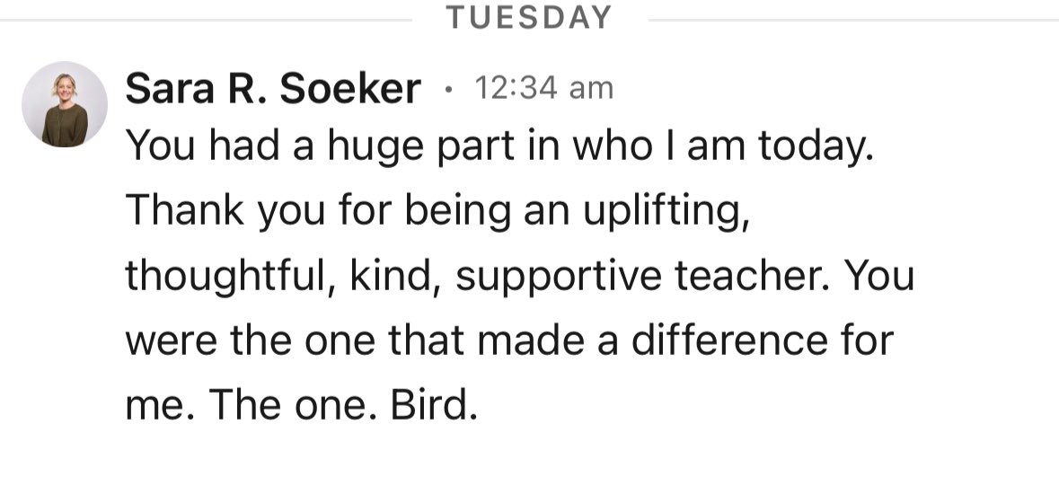 Got a @LinkedIn message from a former student who I had in my first year of teaching, the year where everything is a daze. #year2002 #teaching #MakingaDifference