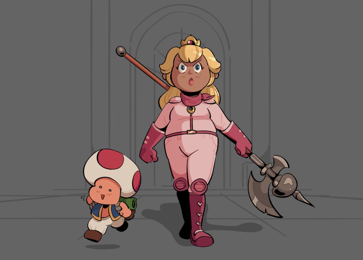 Angel_Cake_Art's tweet photo. arriving 3 years late to the princess peach screenshot redraw with a peach of my own https://t.co/Ih9TJddVf9