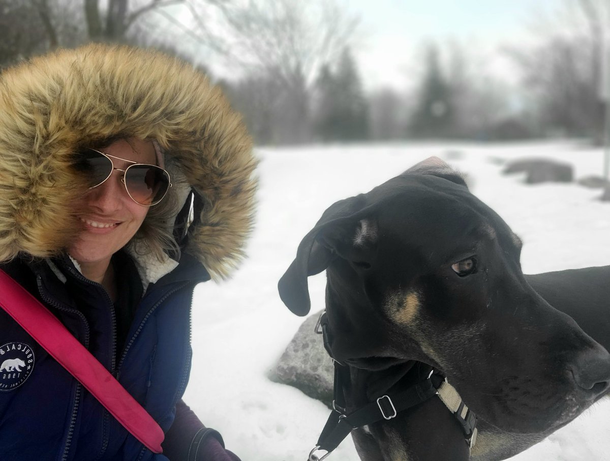 PlayJoyful's tweet photo. Glorious walk with my Lalo Salamanca today. We found ducks, much to his delight, and so many robins. 

Having a dog makes me stop to really take it all in sometimes. Early morning walks I breathe in the fresh morning air...

Love him madly. My little (big) Lalo ❤️
#danelife https://t.co/jw7h5eVsvI