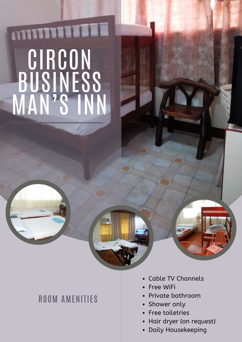 vvtravandtour's tweet photo. Relax and enjoy your summer vacation with Circon Business Man's Inn! Book now at Visvis Travel and experience the beauty of Palawan this summer. #Booknow #ExplorePalawan #Palawan #SummerDestination #CirconBusinessMansInn https://t.co/DhePBTNxtI