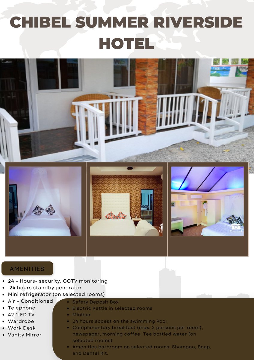 vvtravandtour's tweet photo. Seeking the white sand beaches of Palawan? Book a vacation with Chibel Summer Riverside Hotel! Book now at Visvis Travel and experience the beauty of Palawan this summer. #Booknow #ExplorePalawan #Palawan #SummerDestination #ChibelSummerRiversideHotel https://t.co/r9zOGND6d8